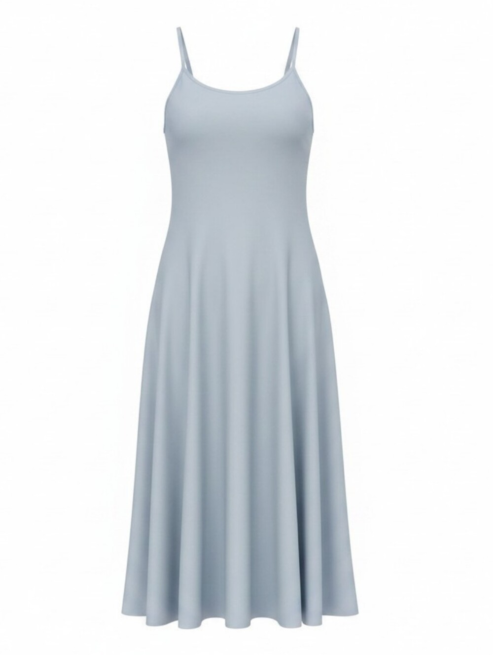 Bebe Light Blue Sleeveless Dress Sz.Medium Flowy Casual Midi